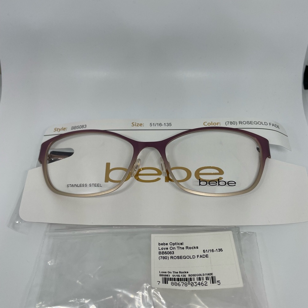 Bebe Love on rocks BB5083 Glasses Designer Frames Womens Eyewear